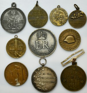 Set, Poland, Switzerland, Latvia, Medals (10 pieces).