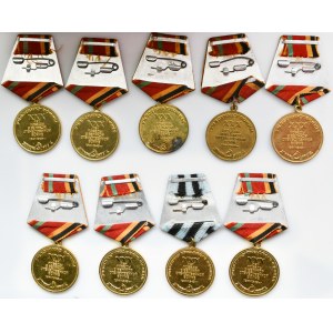 Set, USSR, Badges XXX years since the end of the war 1975 (9 pcs.)