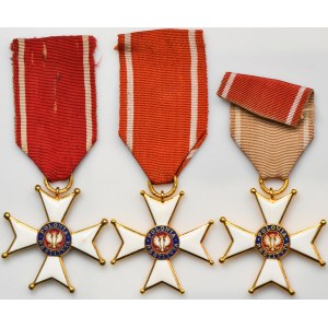 Set, PRL, Knight's Cross of the Order of Polonia Restituta (3 pcs.)