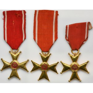 Set, PRL, Ritterkreuz des Ordens der Polonia Restituta (3 Stück)