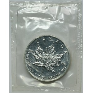 Kanada, Elżbieta II, 5 Dolarów 1992 - liść klonu