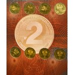 Set, Alben mit 2 und 5 Goldmünzen (12 Stk.)