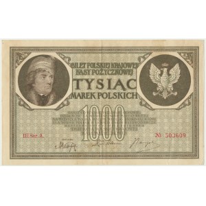 1 000 marek 1919 - III. sér. A - pěkná