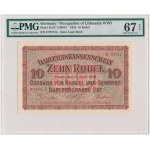 Poznaň, 10 rublů 1916 - E - PMG 67 EPQ