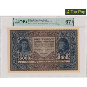 5 000 marek 1920 - III. série A - PMG 67 EPQ