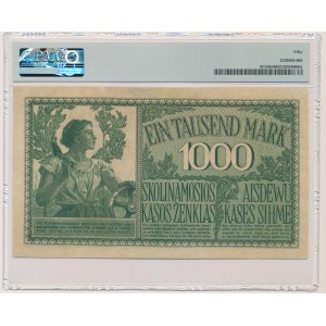 Kowno, 1.000 Mark 1918 - A - 7 digit series - PMG 50