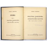 DMOWSKI Roman - Polityka narodowa w odbudowanem państwie (Mowy i rozprawy polityczne z lat 1919-1934)....