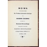 DMOWSKIEMU w hołdzie. Jako podzwonne Akademji Żałobnej 26 marca, 1939 w Buffalo, N. Y. Buffalo, N. Y....