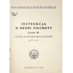 INSTRUKCJA o broni piechoty. Cz. 3: Ciężki karabin maszynowy. Atlas. Warszawa 1930. Ministerstwo Spraw Wojskowych....