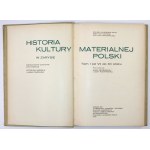 HISTORIA kultury materialnej Polski w zarysie. Opracowanie zbiorowe pod red. Witolda Hensla i Jana Pazdura. T. 1-...