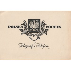 LODZ. Telegram sent on the occasion of the 10th anniversary of the company, issued by Dom Prasy S.A. Warsaw, 1937