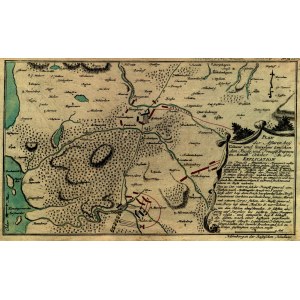 GOLENIÓW. Plan działań wojsk pruskich i rosyjskich w okolicach Goleniowa w październiku 1761