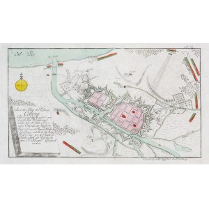 KOŁOBRZEG. Plan der ersten Belagerung von Kolobrzeg durch die russische Armee während des Siebenjährigen Krieges
