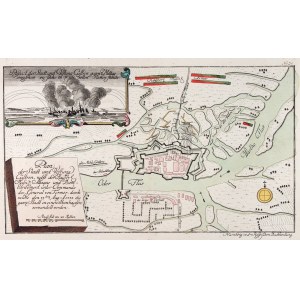 KOSTRZYN NAD ODRĄ. Plan oblężenia Twierdzy Kostrzyn w 1758 r.