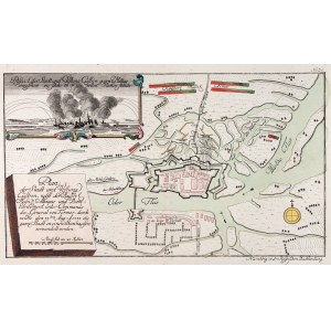 KOSTRZYN ON THE ODER. Plan of the siege of the Kostrzyn Fortress in 1758.