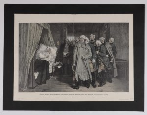 KUNOWICE. Bitwa pod Kunowicami (12 VIII 1759): Fryderyk II Wielki przemawiający do generałów po bitwie