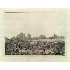 DER AUSZUG NACH MOSKAU 1812. Marsch des 4. Korps der Armee; lith. col. Albrecht Adam, München 1827