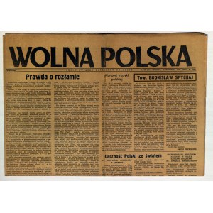 JUDAICA - „Wolna Polska”. Czasopismo „Wolna Polska” (Organ Związku Patriotów Polskich w ZSRR), nr 36 (124), 30.IX.1945