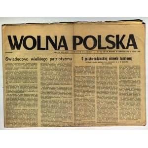 JUDAICA - „Wolna Polska”. Czasopismo „Wolna Polska” (Organ Związku Patriotów Polskich w ZSRR), nr 43-44 (131-132), 30.XI.1945