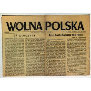 JUDAICA - „Wolna Polska”. Czasopismo „Wolna Polska” (Organ Związku Patriotów Polskich w ZSRR), nr 2 (138), 18.I.1946