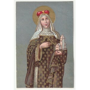 JADWIGA SILESIA. Portrait, early 20th century, color print