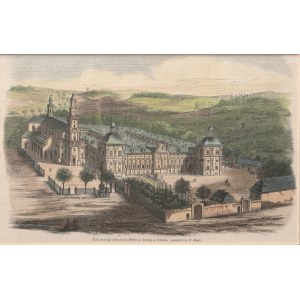 TRZEBNICA. View of the monastery, according to a drawing by R. Katzer, 1857.