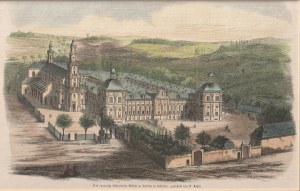 TRZEBNICA. Widok na klasztor, według rys. R. Katzera, 1857 r.
