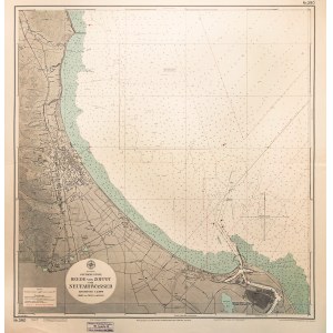 GDANSK BAY. Schifffahrtskarte eines Teils der Danziger Bucht mit einem Plan des Neuen Hafens und Sopot.