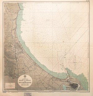 ZATOKA GDAŃSKA. Nawigacyjna mapa części Zatoki Gdańskiej z planem Nowego Portu i Sopotu