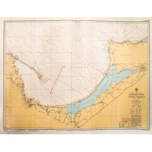 GDANSK BAY. Navigational map of Gdansk Bay with Gdansk, Elblag and Hel Spit.