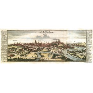 KRAKÓW. Panorama miasta; ryt. i wyd. G. Bodenehr, Augsburg, ok. 1720