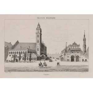 KRAKÓW. Rynek, ryt. Chamoui, rys. Buttura, pochodzi z: A. Hugo, France Militaire Histoire des Armees Francaises..., Paryż 1836