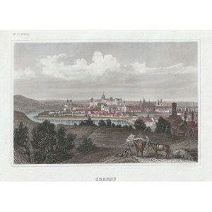 KRAKOW. Panorama der Stadt, anonym, Meyers Universum, um 1840