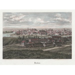 KRAKÓW. Panorama miasta, anonim, ok. 1850