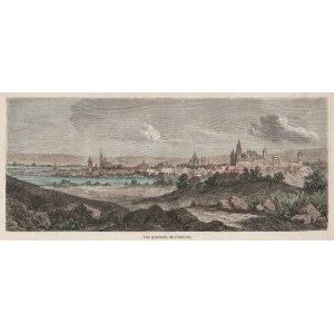 KRAKOW. Panorama der Stadt, nach einer Zeichnung von A.V. Deroy (signiert A. Deroy et Victor M.), 1863; Holz, Balken, Farbe.