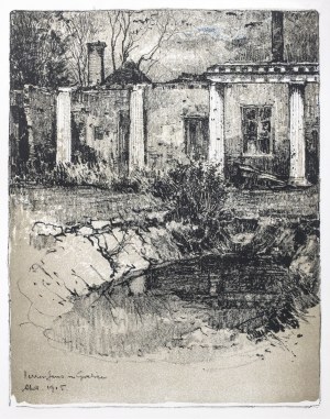 GORLICE. Ruiny dworu, pochodzi z: Kasimir, Luigi, Galizien 1915.
