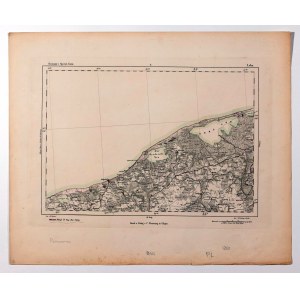 USTKA, ŁEBA. Topograficzna mapa okolic Ustki i Łeby