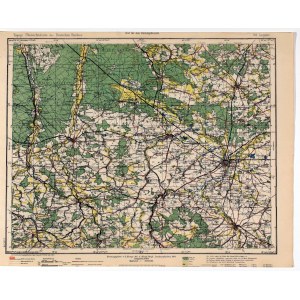 LEGNICA. Topograficzna mapa rejonu Legnicy, na mapie także m.in.: Złotoryja, Jawor, Chojnów