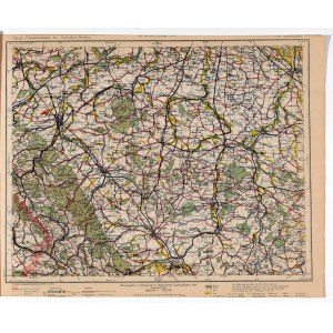 ŚWIDNICA. Topograficzna mapa rejonu Świdnicy, na mapie także m.in.: Dzierżoniów, Ząbkowice Śląskie, Strzelin