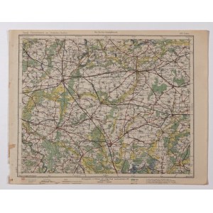 LESZNO. Topographical map of the Leszno area, on the map also, among others: Rawicz, Milicz