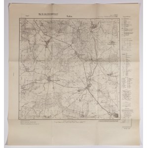 BANIE. Topographical map of the vicinity of the village of Banie (south), Borzym in the north.