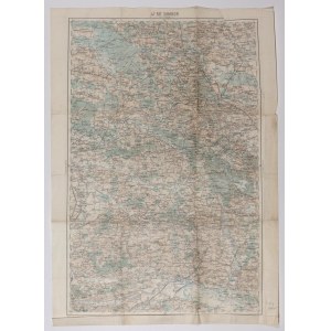 SAMBOR (UKRAINE). Topographical map of the area around Sambor (south), Tomaszow in the north, by R. Watterich