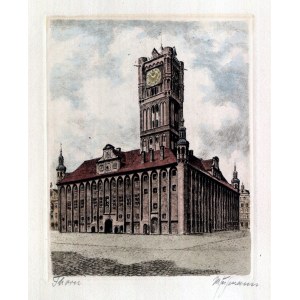 TORUŃ. Altes Rathaus, bis 1945, Stahl. Farbe, M. Fuhrmann