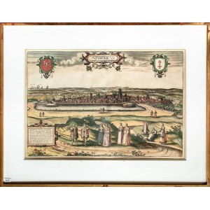 GDAŃSK. Panorama der Stadt vom Grodzisko-Hügel, aus: Civitates Orbis Terrarum, Band II, hrsg. von Georg Braun und Frans Hogenberg, Köln 1575