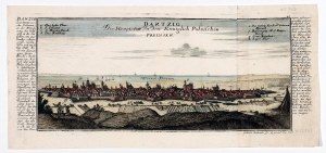 GDAŃSK. Panorama miasta od południa; ryt. i wyd. G. Bodenehr II, Augsburg, ok. 1720