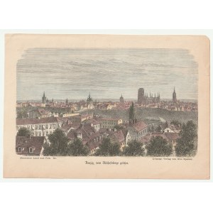 GDAŃSK. Blick auf die Stadt von der Biskupia Górka aus,... Otto Spamer, 1886; Holzstich.