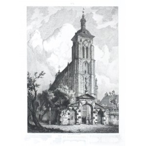 GDAŃSK. the Church of St. Bartholomew (now the Greek Catholic Concathedral), drawing and eng. Johann Carl Schultz, comes from the portfolio: Das malerische Danzig um 1850, published in an edition of 500 copies, Danzig, reprinted 1921, on the plate combine