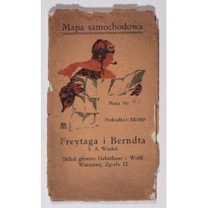 LVOV. Autokarte des Bezirks Lviv, Hrsg. und Druck. Kartogr. Anstalt G. Freytag &amp; Berndt, Wien und Leipzig, 1925