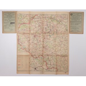 POZNAŃ, BYDGOSZCZ. Mapa samochodowa zachodniej Polski, 1 : 400 000, wyd. GEA, Warszawa, 1928