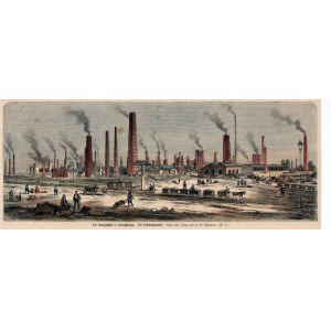 CHORZÓW. Ironworks, according to a drawing by A. Littmann, ca. 1871; wood. st. color.